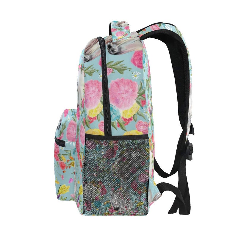 Bolaz School Backpacks Flower Horse Student Backpack Big For Girls Kids Elementary School Shoulder Bag Bookbag - Image 4